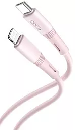 USB PD Кабель XO NB-Q226A Silicone 27W 3A USB Type-C - Lightning Cable Pink