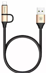 Кабель USB Baseus Yiven 2-in-1 USB Lightning Cable/micro USB Cable Gold (CAMLYW-1V) - миниатюра 5