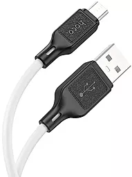 Кабель USB Hoco X90 Cool Silicone 2.4A micro USB Cable White - миниатюра 2