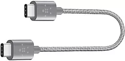 Кабель USB Belkin Mixit Metallic 0.15M USB Type-C - Type-C Cable Grey (F2CU041bt06INGY) - миниатюра 2