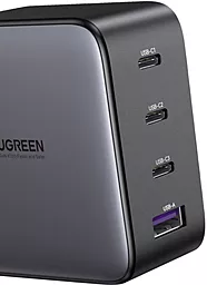 Сетевое зарядное устройство Ugreen CD226 100w GaN 3xUSB-C-1xUSB-A ports Gray (90575) - миниатюра 4