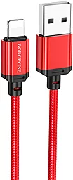 Кабель USB Borofone BX87 Sharp 2.4A Lightning Cable Red