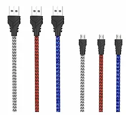 Кабель USB Awei Micro USB Fast Data Cable Black / Red (CL-800) - миниатюра 4