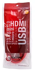 Кабель USB ExtraDigital LCD Dispay USB Type-C Cable Black/Red (KBU1735) - миниатюра 5