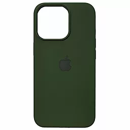 Чехол Silicone Case Full для Apple iPhone 14 Pro Atrovirens Green
