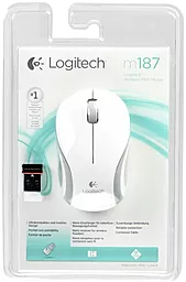Компьютерная мышка Logitech Cordless M187 White - миниатюра 5