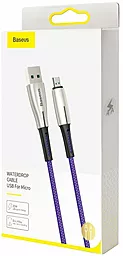 Кабель USB Baseus Waterdrop 4A 2M micro USB Cable Purple (CAMRD-C05) - миниатюра 7