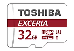 Карта пам'яті Toshiba microSDHC 32GB Exceria M302 Class 10 UHS-I U3 + SD-адаптер (THN-M302R0320EA) - мініатюра 2