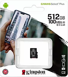 Карта памяти Kingston Canvas Select Plus 512GB microSDXC Class 10 A1 UHS-I U3 V30  (SDCS2/512GBSP) - миниатюра 2