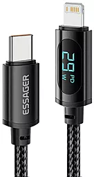 Кабель USB PD Essager Enjoy LED Digital Display 29W 3A USB Type-C - Lightning Cable Black (EXCTL-XY01-P)