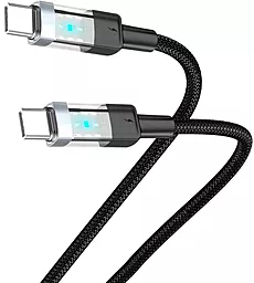 Кабель USB PD Gelius Fusion GP-UCN003 60w 3a 1.2m USB Type-C - Type-C Cable Black - миниатюра 2