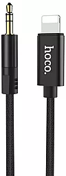 Аудіо кабель Hoco UPA13 Aux mini Jack 3.5 mm - Lightning M/M Cable 1 м black