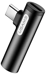 Аудіо-перехідник Usams US-SJ277 AU07 USB Type-C CHARGE/3.5mm Audio Adapter Black