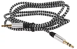 Аудио кабель Ultra AUX mini Jack 3.5mm M/M Cable 1 м black/white (UC74-0100)