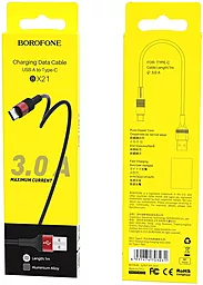 Кабель USB Borofone BX21 USB Type-C 3A Red - миниатюра 5