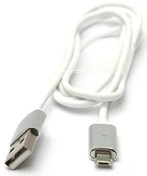 USB Кабель PowerPlant Magnetic micro USB Cable White (DV00DV4060)