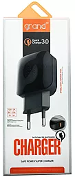 Сетевое зарядное устройство с быстрой зарядкой Grand GQ-C01 Quick Charge 3.0 Black - миниатюра 2