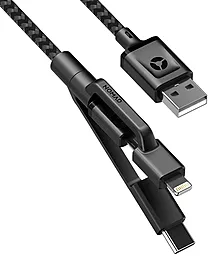 Кабель USB Nomad Universal 3-in-1 USB Type-C/Lightning/micro USB Cable Balck (1.5 m) (UNIVERSAL-CABLE) - миниатюра 2