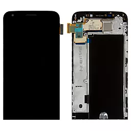 Дисплей LG G5, G5 SE (H820, H830, H831, H840, H845, H848, H850, H858, H860, AS992, F700L, F700S, F700K, LS992, H820PR, US992, RS988, VS987) з тачскріном і рамкою, Black