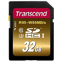 Карта памяти Transcend SDHC 32GB Ultimate Class 10 UHS-I U3 (TS32GSDU3X)
