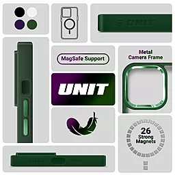 Чехол ArmorStandart Unit MagSafe для Apple iPhone 13 Dark Green (ARM66938) - миниатюра 5