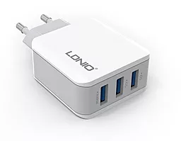 Сетевое зарядное устройство LDNio 3 USB Ports 3.1A Home charger White (DL-A3301) - миниатюра 4