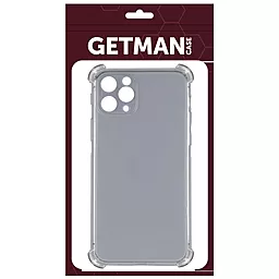 Чехол GETMAN Ease logo усиленные углы для Apple iPhone 11 Pro Max (6.5") Серый (прозрачный) - миниатюра 2
