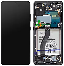 Дисплей Samsung Galaxy S21 Ultra G998 с тачскрином и рамкой, сервисный оригинал, Black