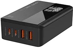 Сетевое зарядное устройство LDNio A4809C GaN 100W QC/PD 2xUSB-A-2xC + Display Black - миниатюра 4