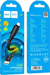 Кабель USB Hoco X84 Solid 2.4a Lightning Cable Black - миниатюра 4