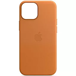 Чехол Apple Leather Case with MagSafe for iPhone 14 Golden Brown
