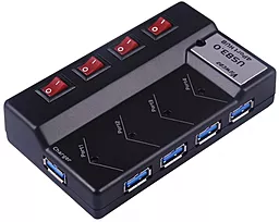 USB хаб Viewcon Black 4хUSB 3.0 (VE324)