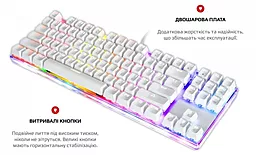 Клавиатура Motospeed K87S RGB USB ENG, UKR, RUS Outemu Red (mtk87smr) - миниатюра 4
