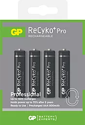Акумулятор GP AAA ReCyko+ Pro Professional 850mAh 4шт 1.2 V