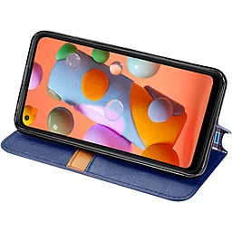 Чехол GETMAN Cubic (PU) для Samsung Galaxy A21s  Синий - миниатюра 3