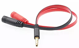 Аудио кабель Voltronic AUX mini Jack 3.5мм M/2xF cable 0.2m black/red (YT-S-3.5(M) / 2*3.5(F)) - миниатюра 4