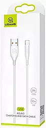 Кабель USB Usams U18 Round Lightning Cable White - миниатюра 2