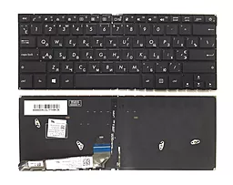 Клавіатура для ноутбуку Asus UX305UAB без рамки з підсвіткою чорна