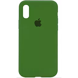Чехол Silicone Case Full для Apple iPhone X, iPhone XS Army Green