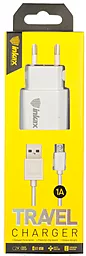 Сетевое зарядное устройство Inkax CD-08 1A + Micro cable White - миниатюра 5