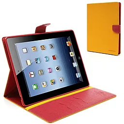 Чехол для планшета Mercury Fancy Diary Series Apple iPad 2, iPad 3, iPad 4 Yellow - Crimson - миниатюра 4