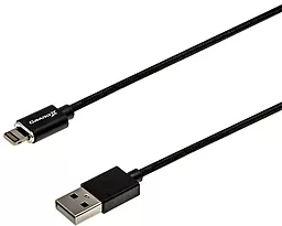 USB Кабель Grand-X Magnetic 12W 2.4A Lightning Cable Black (MG-01L)
