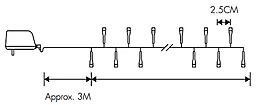 Гірлянда Tr Линейная, 10.4 м, 400 LED, жёлтый (372322) - мініатюра 4