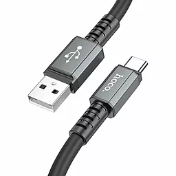 Кабель USB Hoco X85 Strength 3A USB Type-C Cable Black - миниатюра 2