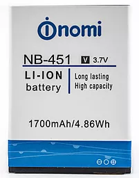 Аккумулятор Nomi i451 Twist / NB-451 (1700 mAh) 12 мес. гарантии