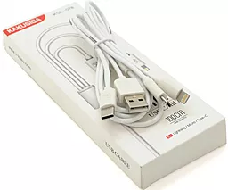 Кабель USB iKaku KSC-078 BAITONG 12w 2.8a 3-in-1 USB to micro/Lightning/Type-C cable white - миниатюра 3