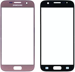 Корпусное стекло дисплея Samsung Galaxy S7 G930F, G930FD Pink