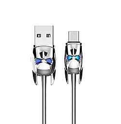Кабель USB Hoco U30 Shadow Knight USB Type-C Cable 1.2M Silver