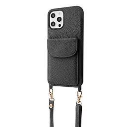 Чехол Wave Leather Pocket Case для Apple iPhone 12 Pro Max Black