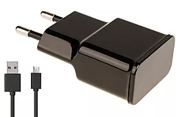 Сетевое зарядное устройство Grand-X 2.1A home charger + micro USB cable black (CH-03UMB)